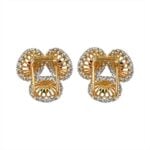 sapphire diamond ruby and emerald detailed cartiers double clips on yellow gold RJ3J1674