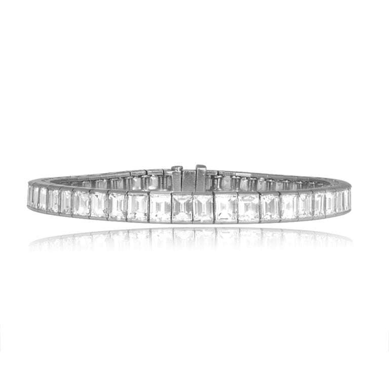 Mid-Centry Tiffany 20ct Baguette Diamond Bracelet