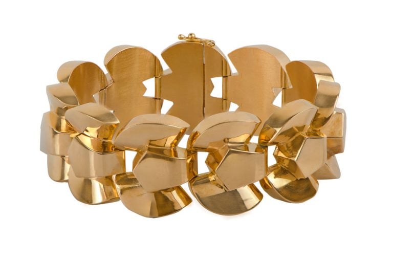 Link Gold Bangle Bracelet