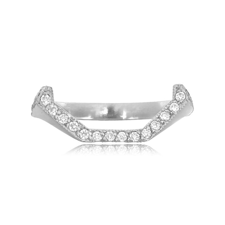 Pave Set Diamond Platinum Eternity Vinton Band 2.22mm