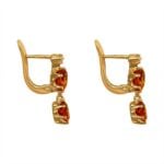 Antique Citrine and Diamond Yellow Gold Stonewall Earrings, Circa 1880 15272