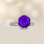 Art Deco 2.37ct Round Cut Amethyst Platinum Marana Ring 15683 artistic photo