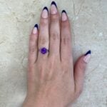 Art Deco 2.37ct Round Cut Amethyst ring