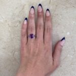 French Vintage 2.08ct Oval Cut Amethyst Acton Ring