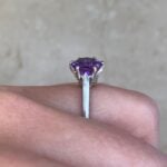 vintage French ring highlighting a 1.91 carat round cut amethyst