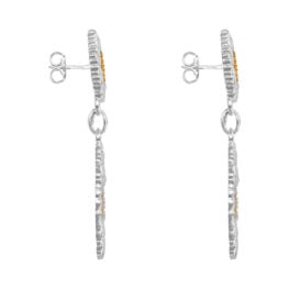 floral Buccellati Silver and 14k Yellolw Gold Blossom Earrings 15715