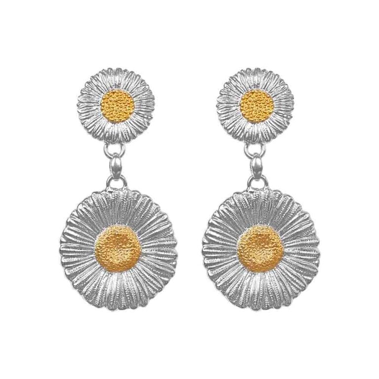 Buccellati Silver and 14k Yellolw Gold Blossom Earrings