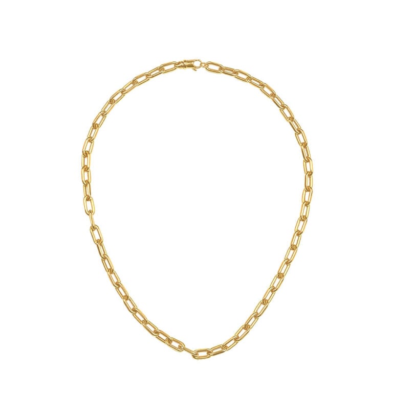 14k Yellow Gold Link Chain Votaw Necklace
