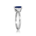 1.50 carat pear shaped center sapphire stone with diamond accents Perry Ring 15766