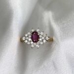 Maplewood vintage elongated floral ring