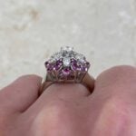 Midway Ring with prong-set pink sapphire