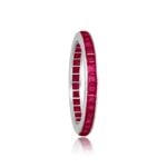 Vintage Ruby Eternity set in a channel setting Salina Band 2.37mm 15801