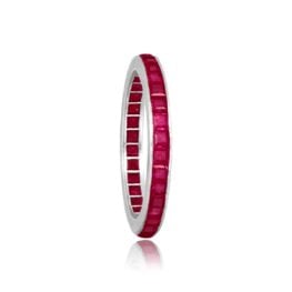 Vintage Ruby Eternity set in a channel setting Salina Band 2.37mm 15801