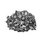 Mario Buccellati Silver top fruit veiw life like fruit sculpturing work fruit basket 10296