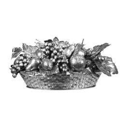 Mario Buccellati Silver Fruit Basket life like fruit sculpturing work fruit basket 10296
