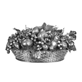 Mario Buccellati Silver Fruit Basket with intircate sculptural work 10296