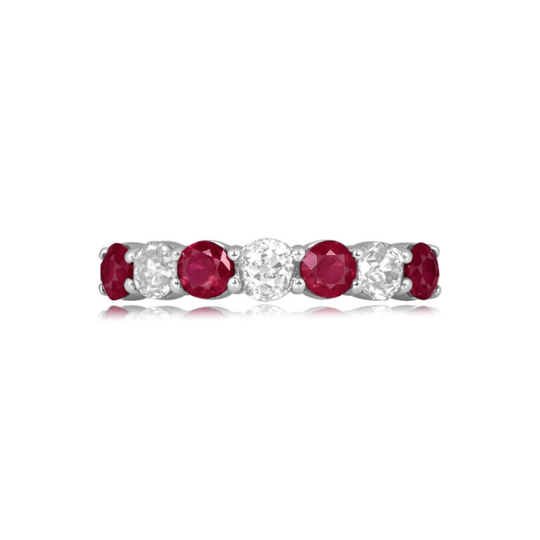 Ruby and Diamond Maybell Band 1.85mm - 3.58mm