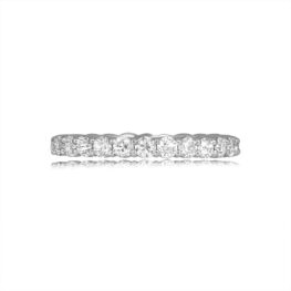 1.51 carat total old european cut diamond eternity band Spokane Band 15825