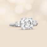 Vintage ring GIA certified 3.31 carat Antique Asscher Cut Diamond Verdella Ring SB923