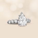 Vintage GIA certified 3.02 carat Pear Shaped Diamond Claud Ring SB6036