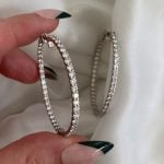 White Gold Diamond Hoop Monett Earrings