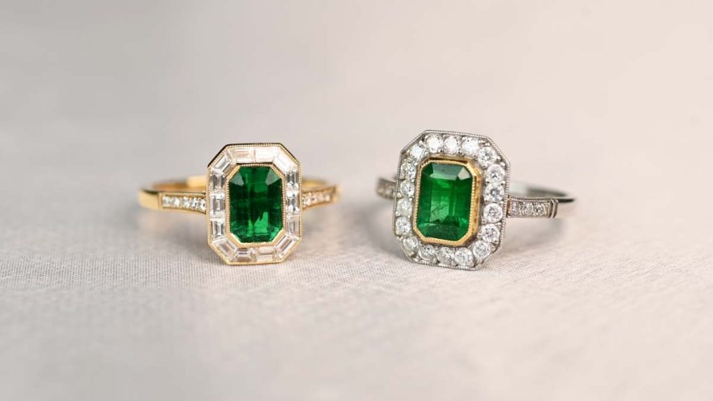 Zambian Emerald Rings with Ranging Colors