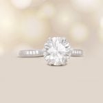 Vintage GIA Certified 2.00 carat center Diamond Engraved Provo Ring 15492