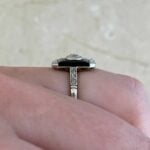 Lander Ring with single rose cut diamonds