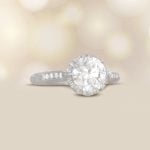 Art Deco 1.56 carat center Diamond Engraved Bairoil Ring, Circa 1920 15615