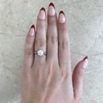 Art Deco 1.56 carat Diamond Engraved Bairoil Ring Hand Picture f1 15615