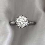 1.56 carat old European cut diamond J color VS1 Clarity white backdrop f5 15615