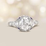 Art Deco GIA-Certified Diamond and Sapphire Glade Ring, Circa 1925 15692