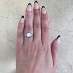 Art Deco 2.01 carat GIA-Certified Diamond and Sapphire Glade Ring f1 15692