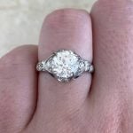 GIA-Certified 2.01 carat Old European cut center diamond engagement ring f2 15692