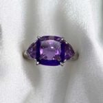 ring with amethyst weighing 1.20 carats