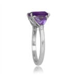 2.22ct Cushion Cut Amethyst Accent Argyle Ring 15833