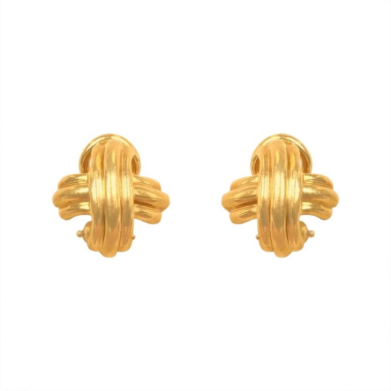 Tiffany & Co. 18k Yellow Gold X Earrings