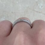 Calora Band featuring round brilliant pave-set diamonds