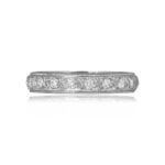 platinum band with pave-set diamonds in eternity style Calora Band 15854