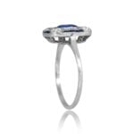 Art Deco Sapphire and Diamond Bosler Ring, Circa 1925 15868