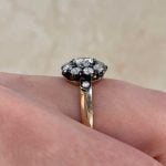 Diamond Floral Cluster Ring Side Finger 15869 F4