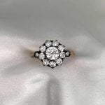 Prong-Set Old European Diamond Engagement Ring Artistic F5 15869