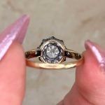 0.51 carat Old European Cut Diamond Center Back 15869 F6