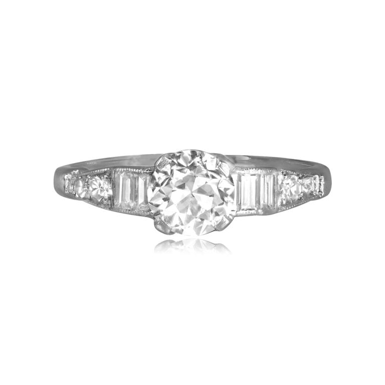 Art Deco 0.53ct Old European Cut Diamond Kirtley Ring, Circa 1925