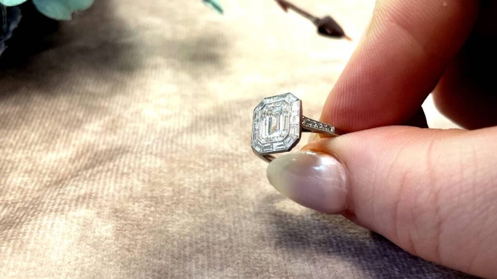 Channel Set Setting Engagement Ring with Channel Halo