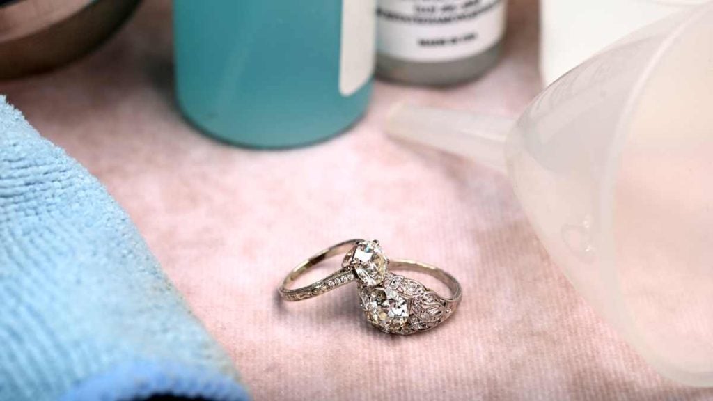 Chemical fixes for yellow tinted diamond ring