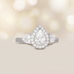 0.73 carat Pear Shaped Diamond Estate Scenic Ring DYL502