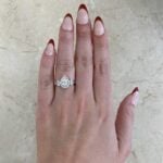 Vintage Diamond Estate Engagement Scenic Ring Hand Picture f1 DYL502