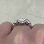 prong-set pear shaped diamond with G color and VS2 clarity Basket View f3 DYL502