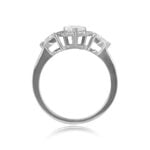 heart diamond accent ring 0.73ct Pear Shaped Diamond Estate Scenic Ring DYL502